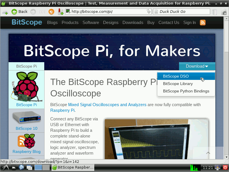 Select BitScope DSO for download.