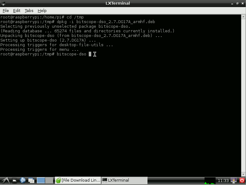 Install and start BitScope DSO.