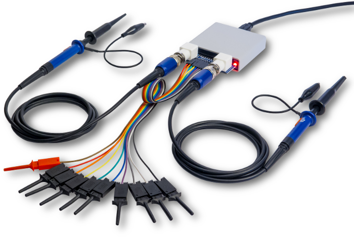 BitScope Mini with Probes and Clips.